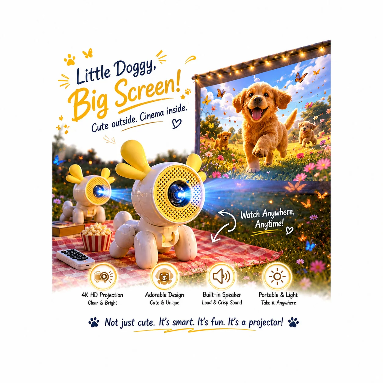 4K Cute Doggy Smart Projector - Image 6