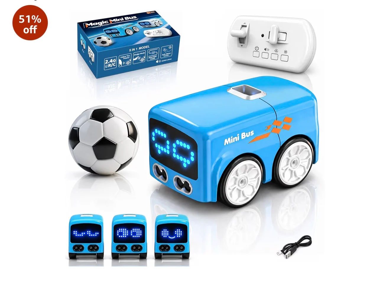 5-in-1 Magic Mini Smart RC Bus - Image 10