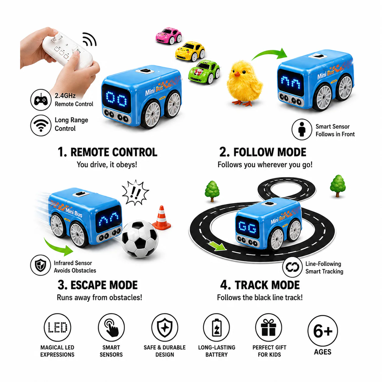 5-in-1 Magic Mini Smart RC Bus - Image 18
