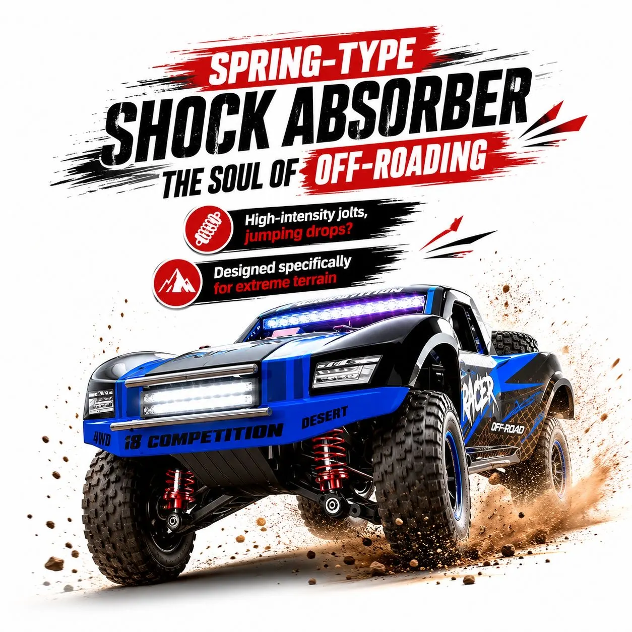 80+ KM/H 4WD Brushless Racing Rally RC Car with Gyroscope - Image 11