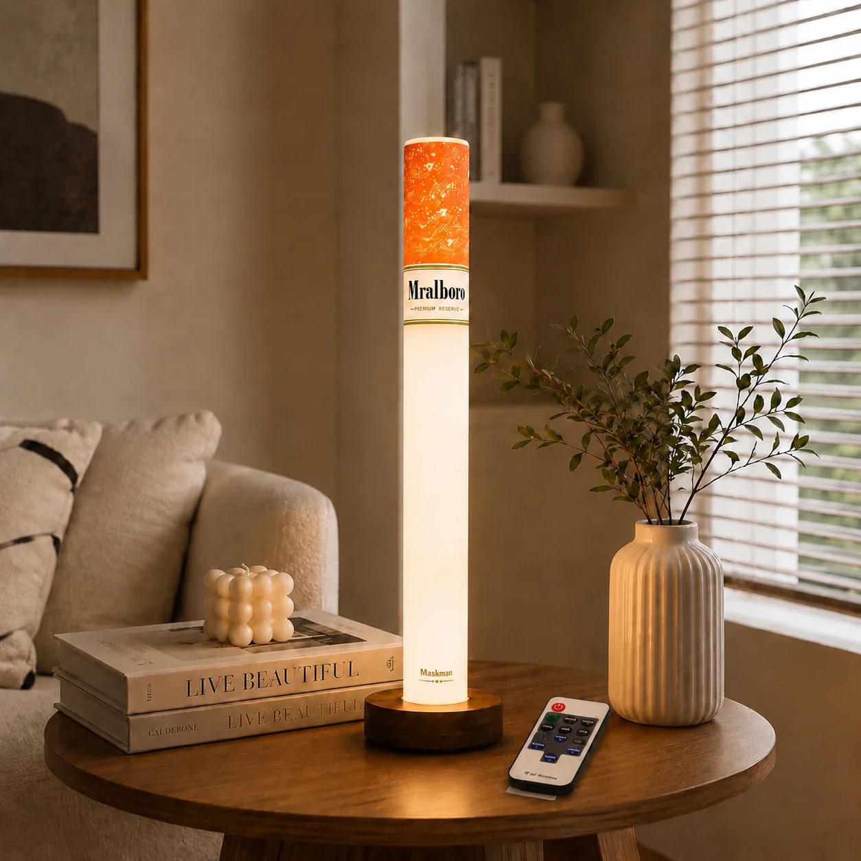 Cigarette LED Lamp with Wireless Remote (35 cm) - Image 3