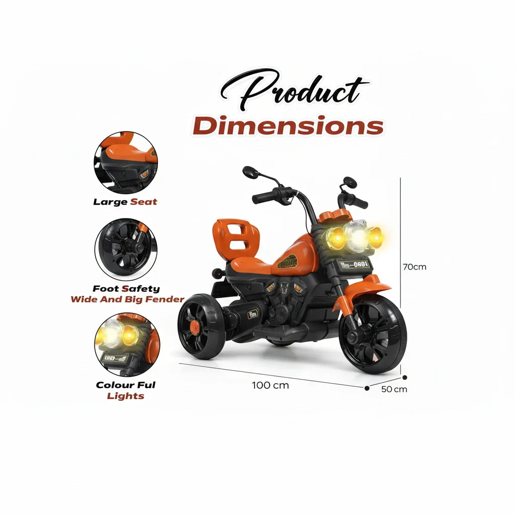 EV Hand Race Bike Bullet Goldwing (12V Kids Ride-On) - Image 3