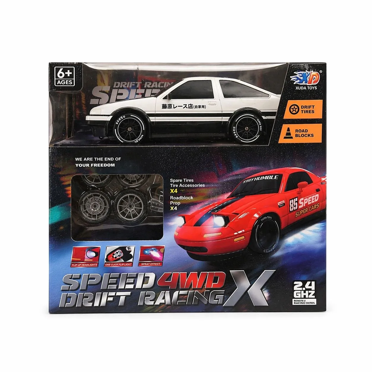AE86 Drift RC Car with LED Eye Blinking Lights - Image 6