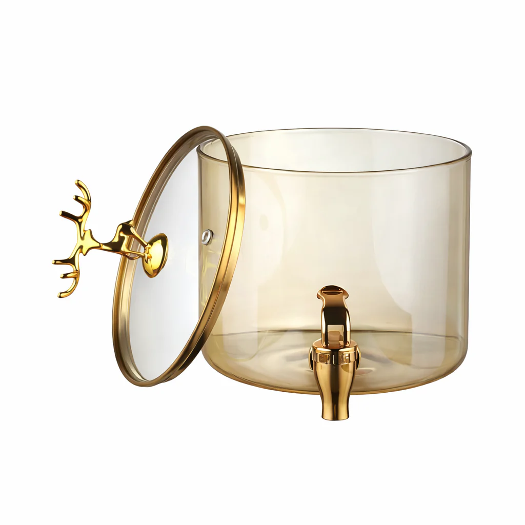 Luxury Glass Beverage Dispenser with Stand - Image 3
