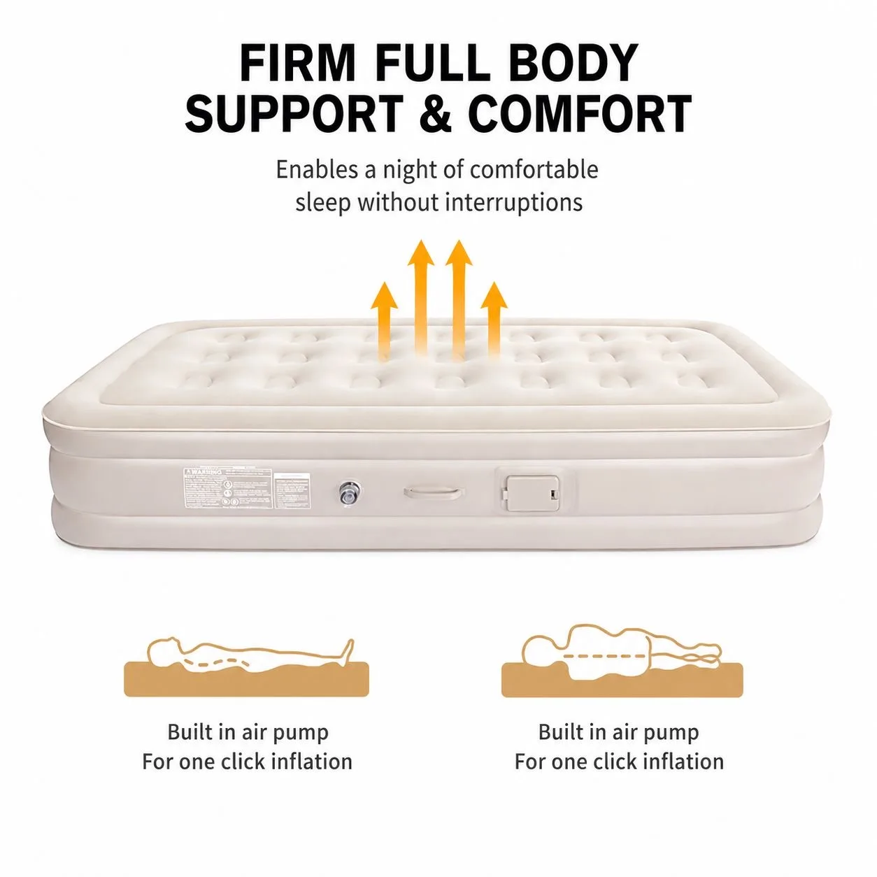 Inflatable Air Bed with Built-in Electric Pump - Image 3