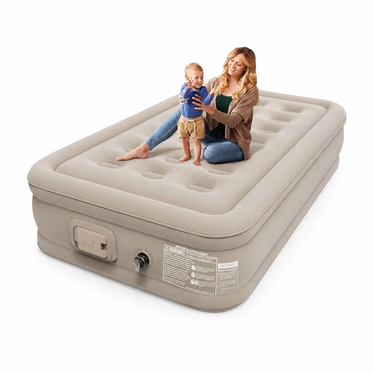 Inflatable Air Bed with Built-in Electric Pump - Image 5