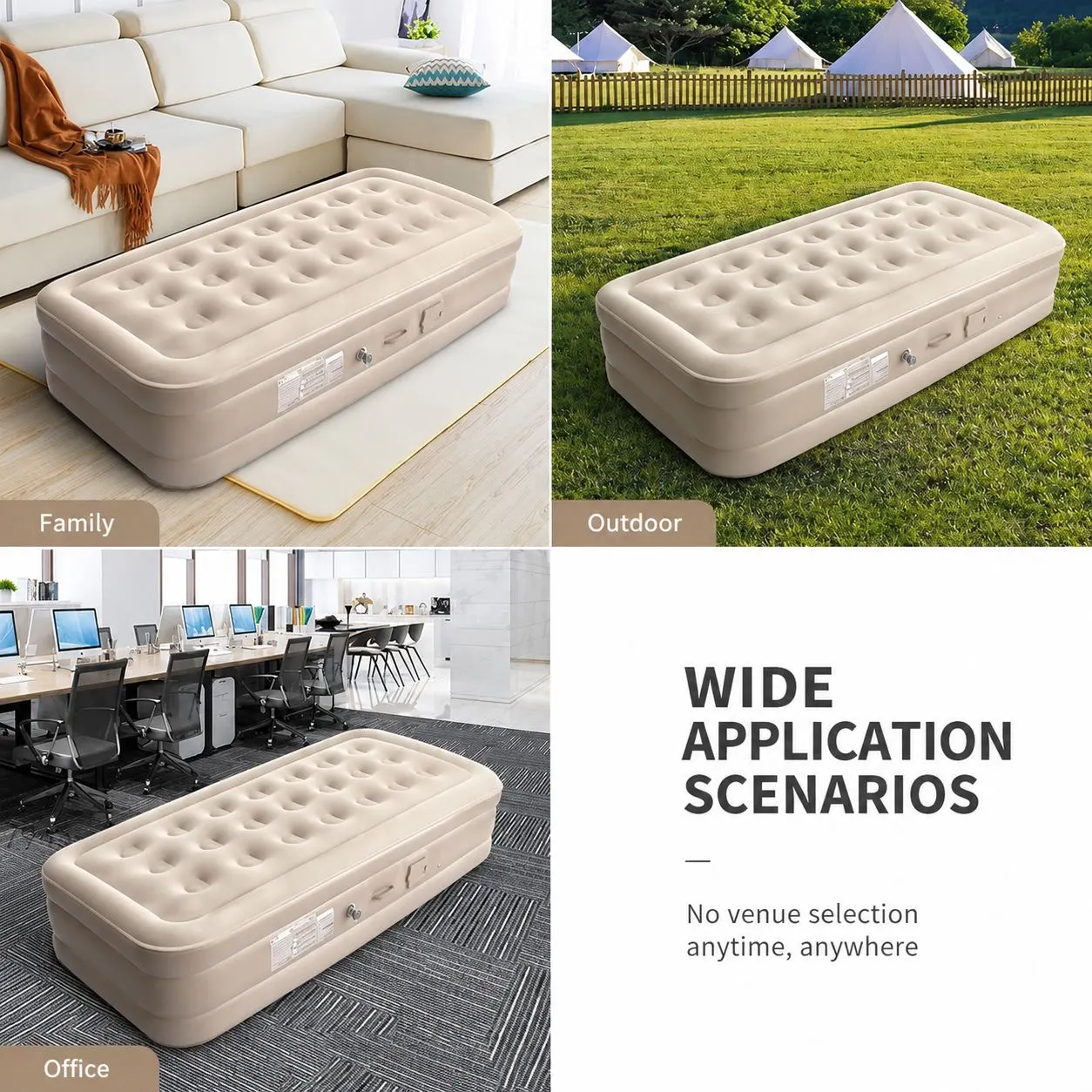 Inflatable Air Bed with Built-in Electric Pump - Image 8