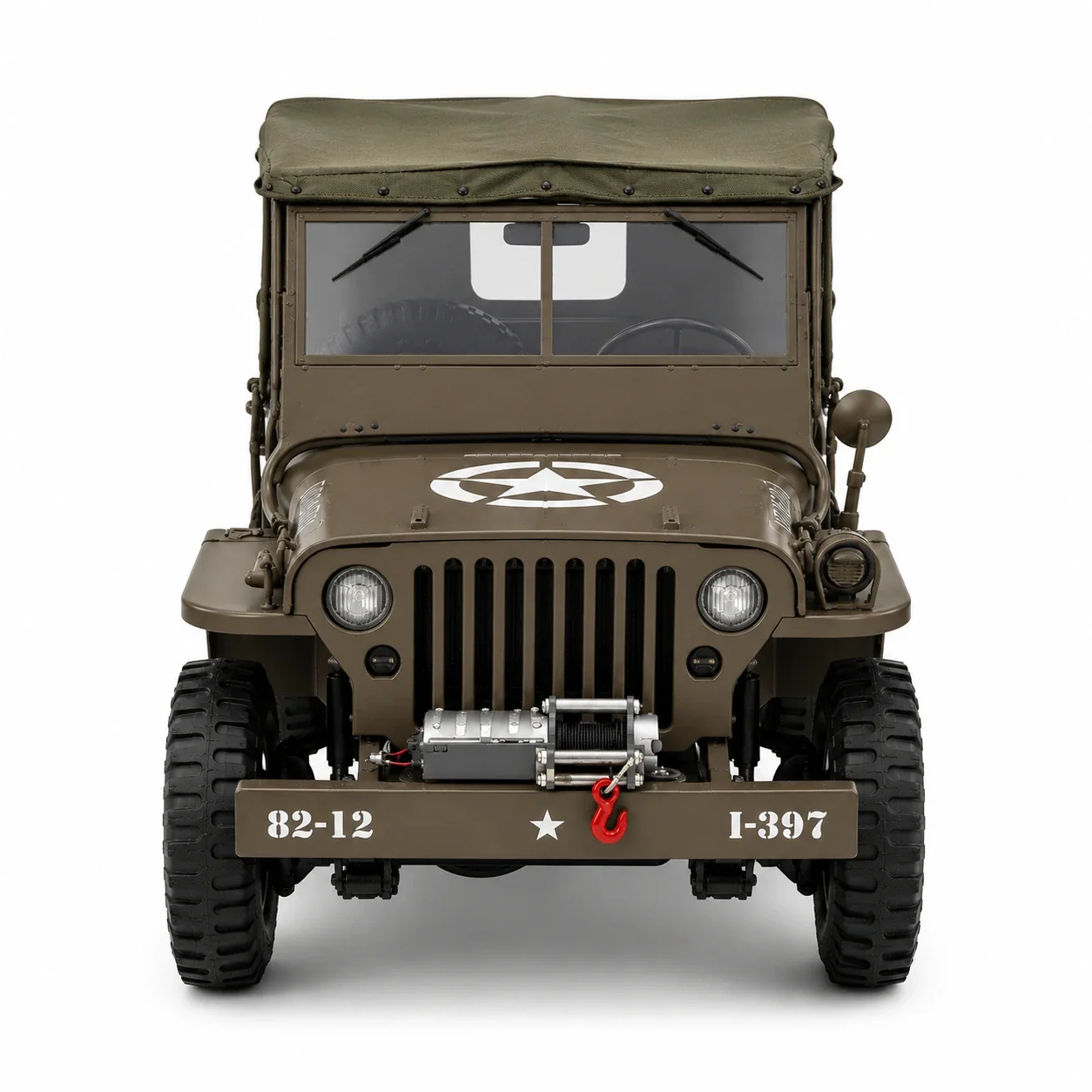 Original Willys Military RC Jeep with Canvas Cover & Winch - Image 13
