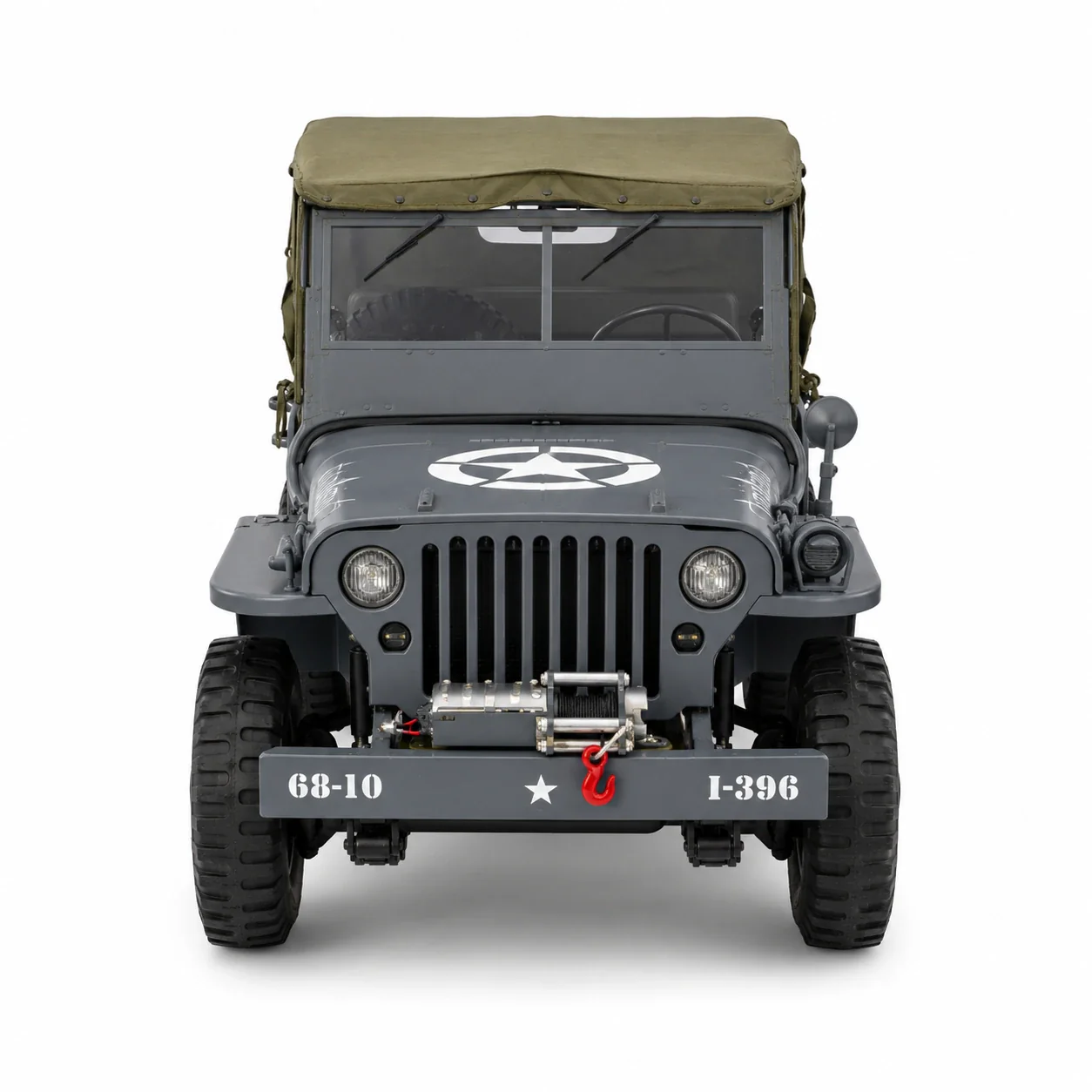 Original Willys Military RC Jeep with Canvas Cover & Winch - Image 16