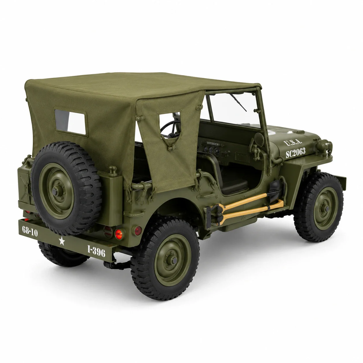 Original Willys Military RC Jeep with Canvas Cover & Winch - Image 5