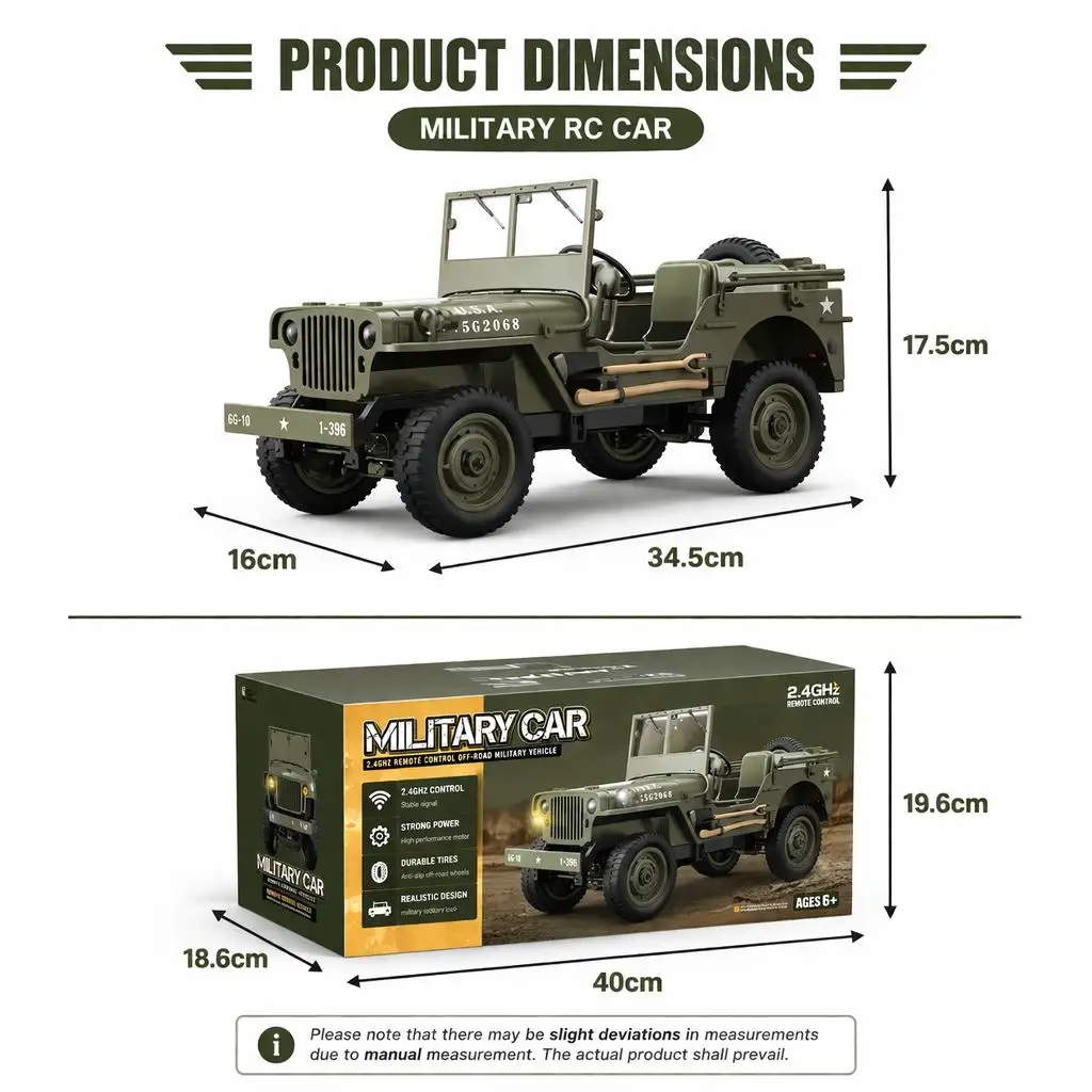 Original Willys Military RC Jeep with Canvas Cover & Winch - Image 8