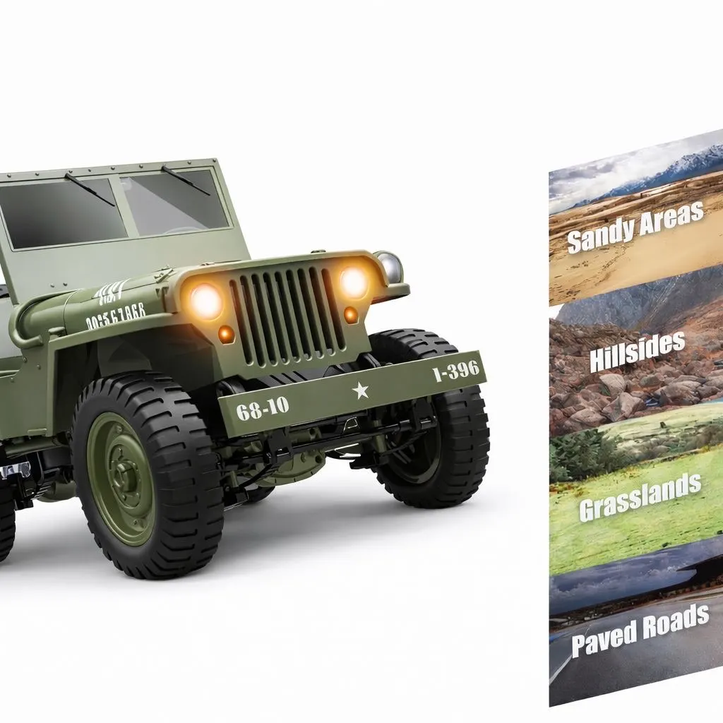 Original Willys Military RC Jeep with Canvas Cover & Winch - Image 9