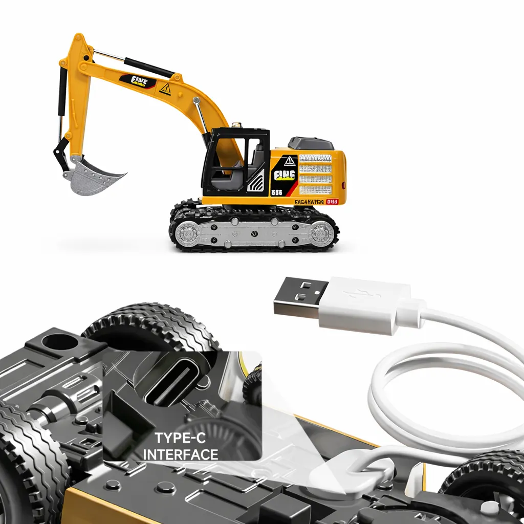 Mini RC Metal JCB 1:64 - Image 4