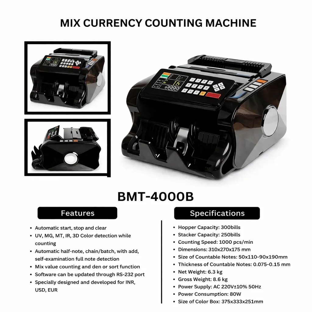 Mixed Value Note Counting Machine (Business Use) - Image 3
