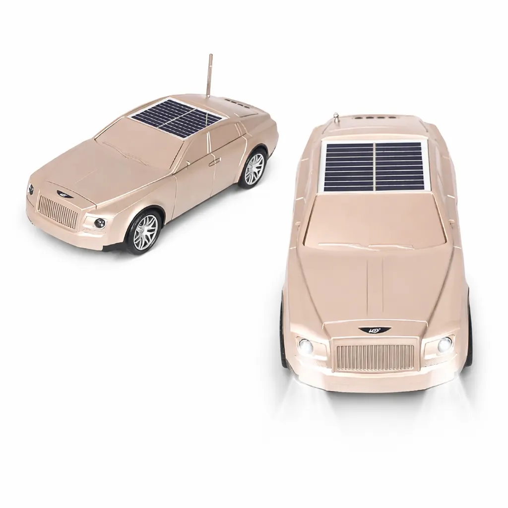 MZ Wireless Bluetooth Car Shape Speaker with Solar Panel & Stereo Sound - Image 4