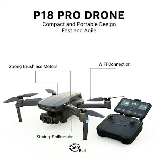 P18 Pro Drone (5 Camera) - Image 4