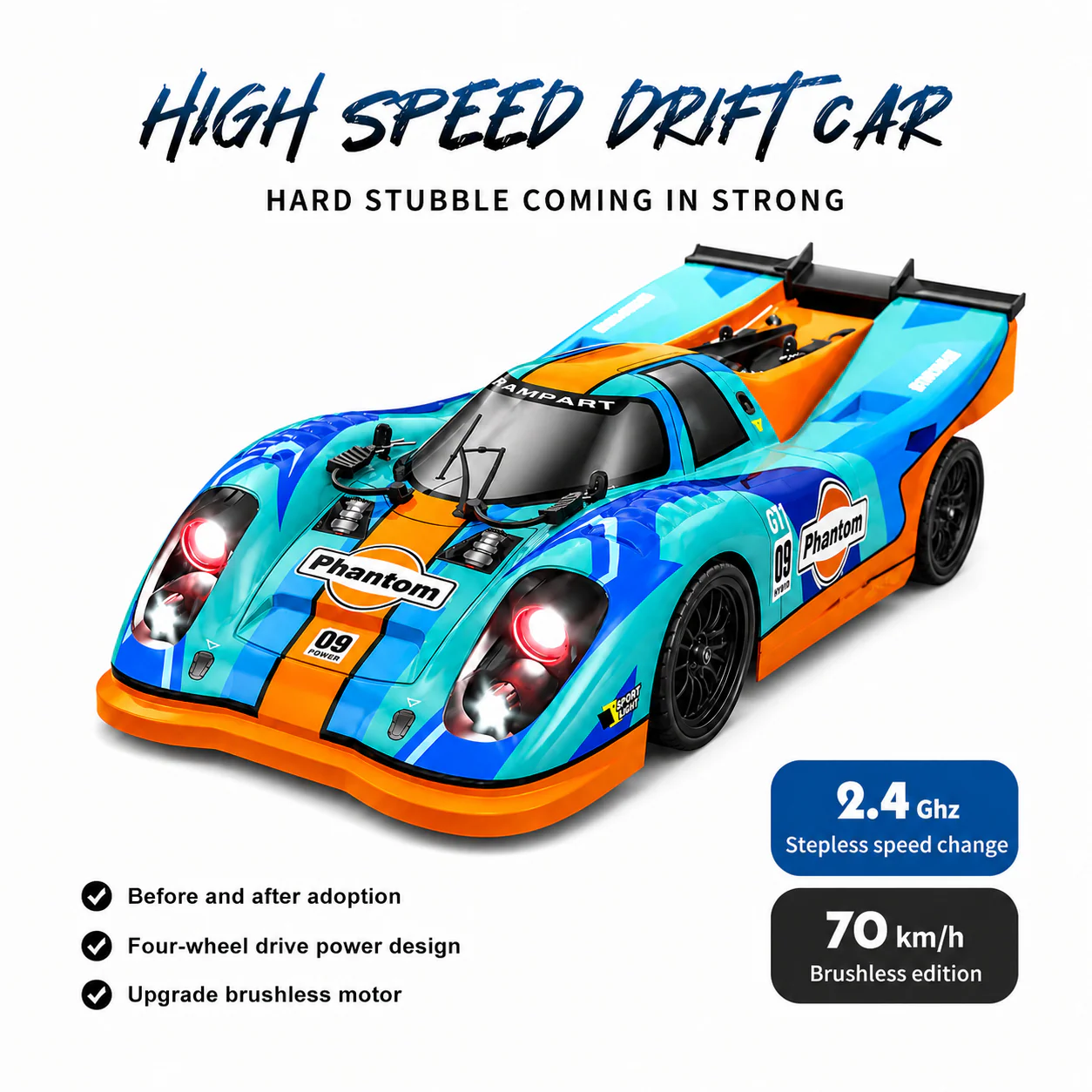 Phantom Pro 09 TopGear 4WD Brushless RC Car- 70KM/H Hobby Grade - Image 14