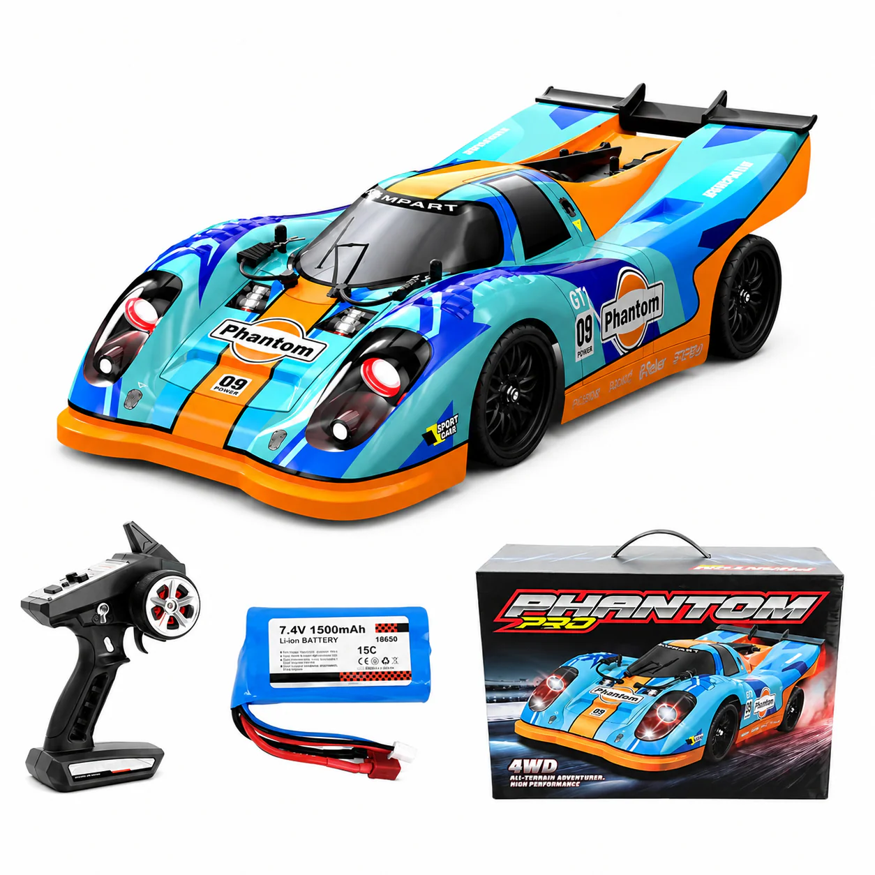 Phantom Pro 09 TopGear 4WD Brushless RC Car- 70KM/H Hobby Grade - Image 15