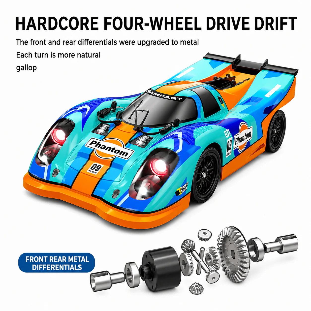 Phantom Pro 09 TopGear 4WD Brushless RC Car- 70KM/H Hobby Grade - Image 16
