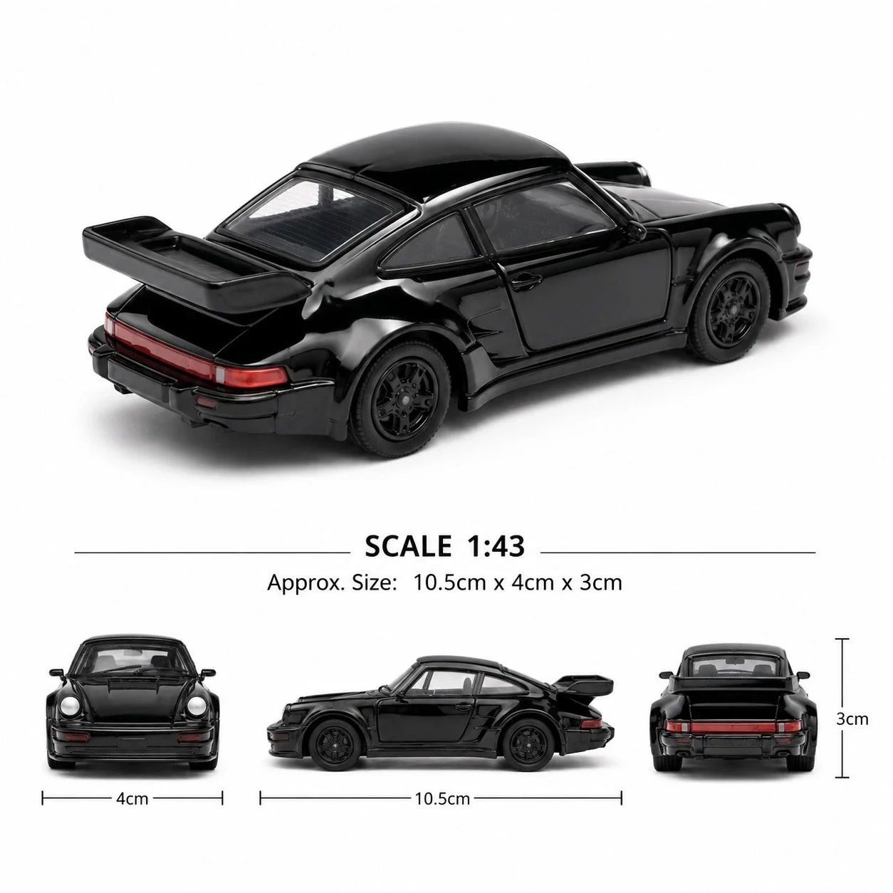 Porsche RC Drift Car 1:43 Scale Metal Body with Opening Doors - Image 4