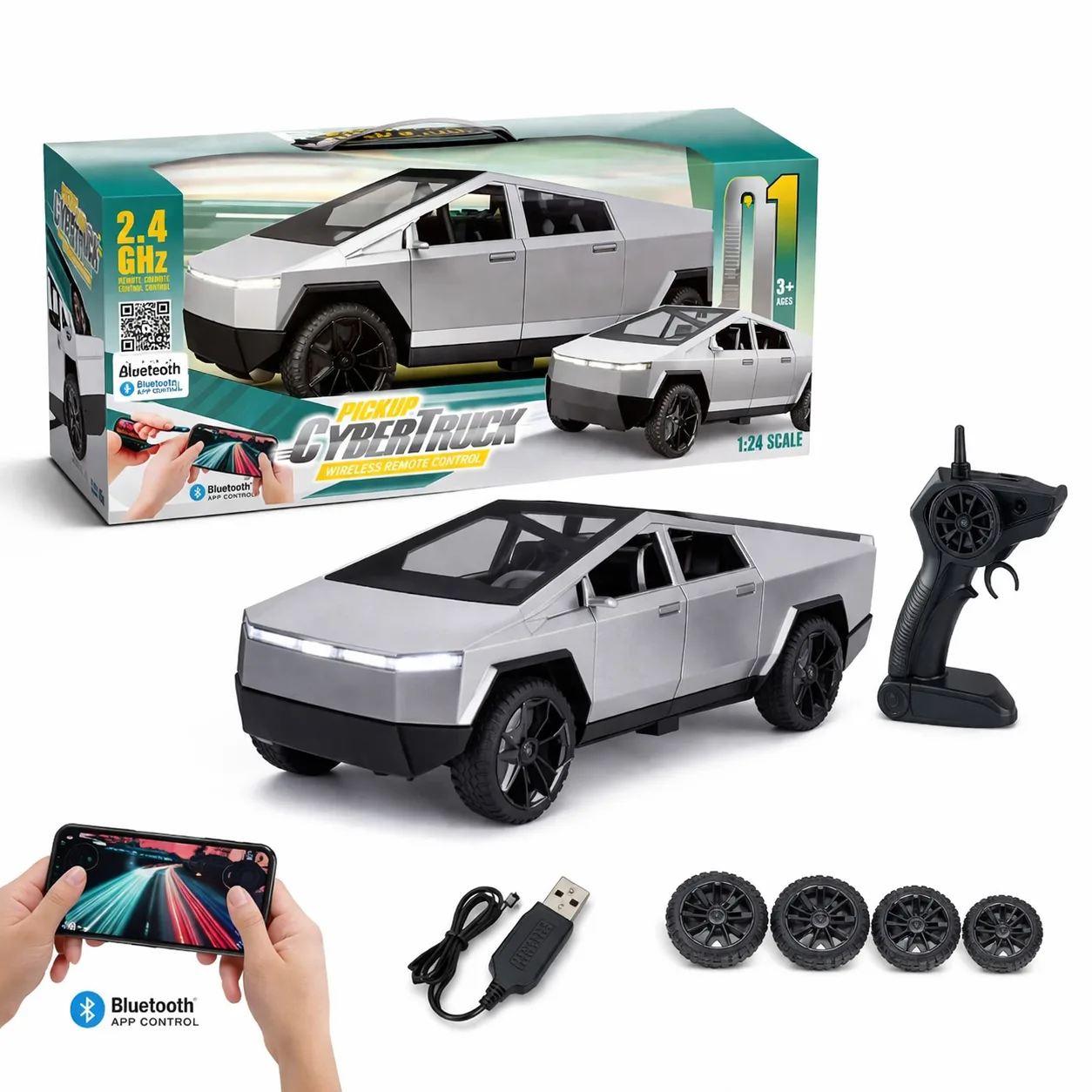 Cybertruck Pickup RC Car (App Control) - Image 3