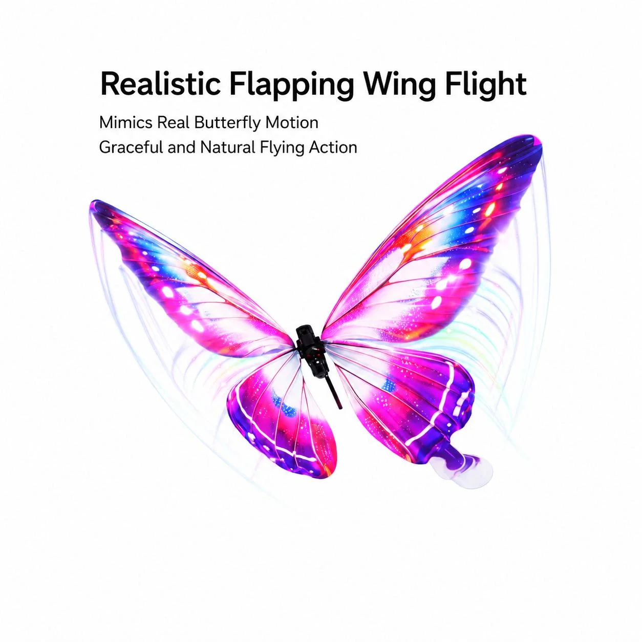 RC Butterfly Drone with LED Lights & Flapping Wings - Image 5