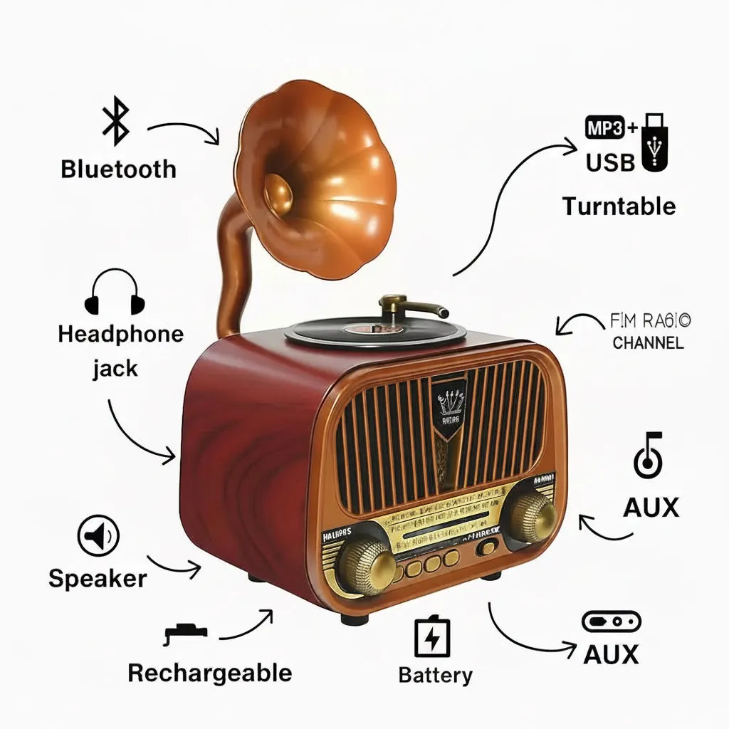 Retro Radio Speaker - Image 3