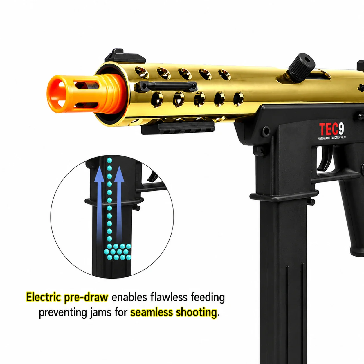 Tec-9 Electric Gel Blaster Gun (Hobby Grade) - Image 3
