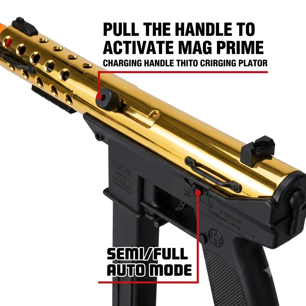 Tec-9 Electric Gel Blaster Gun (Hobby Grade) - Image 6