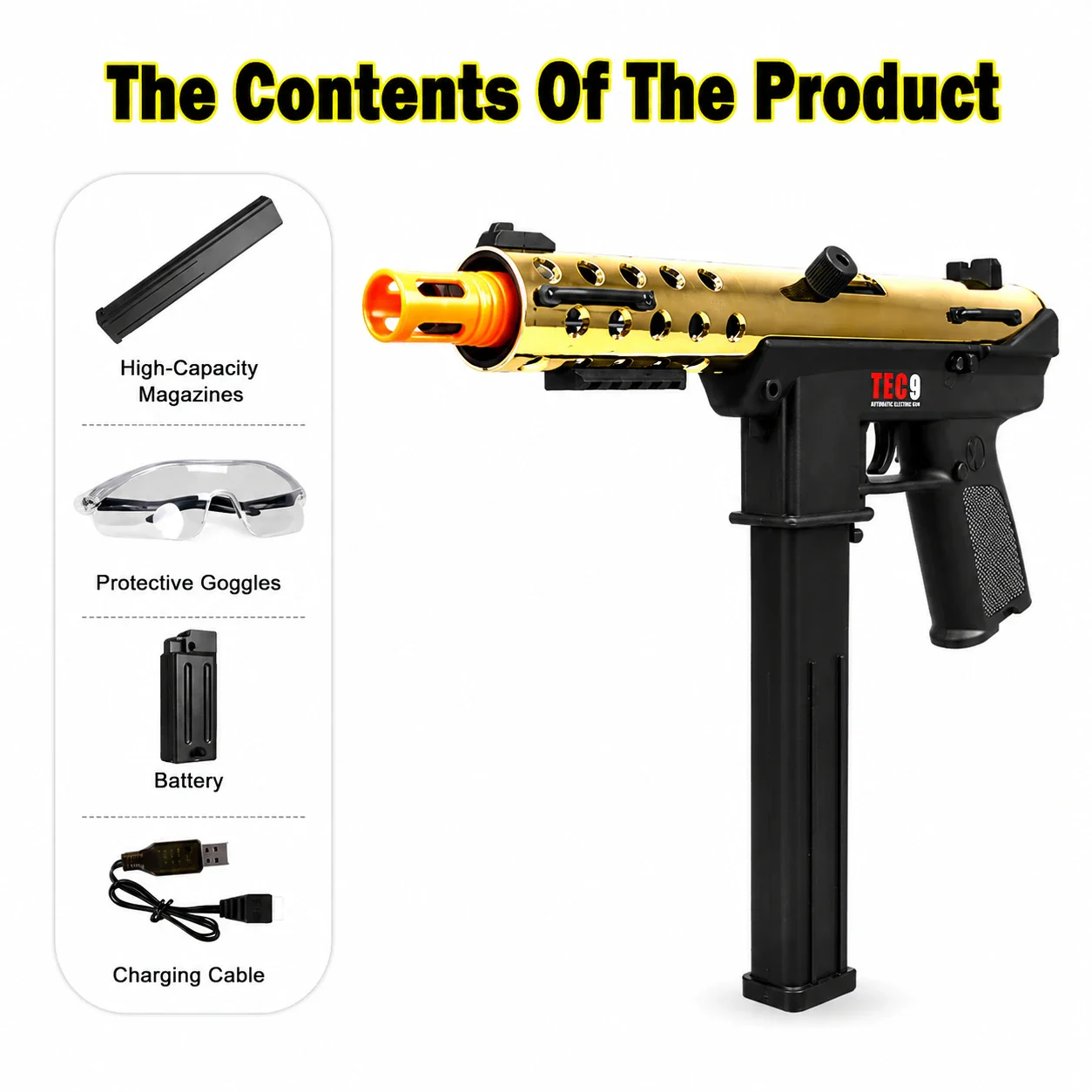 Tec-9 Electric Gel Blaster Gun (Hobby Grade) - Image 8