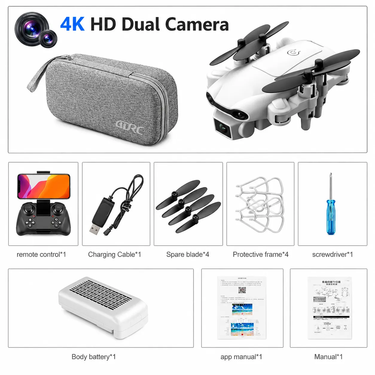 4DRC Mini Nocchi World’s Smallest 4K Camera Drone - Image 5